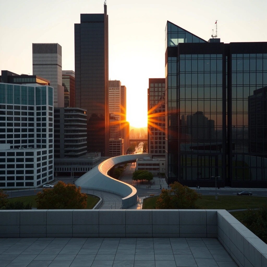 Frankfurt Financial District Skyline
